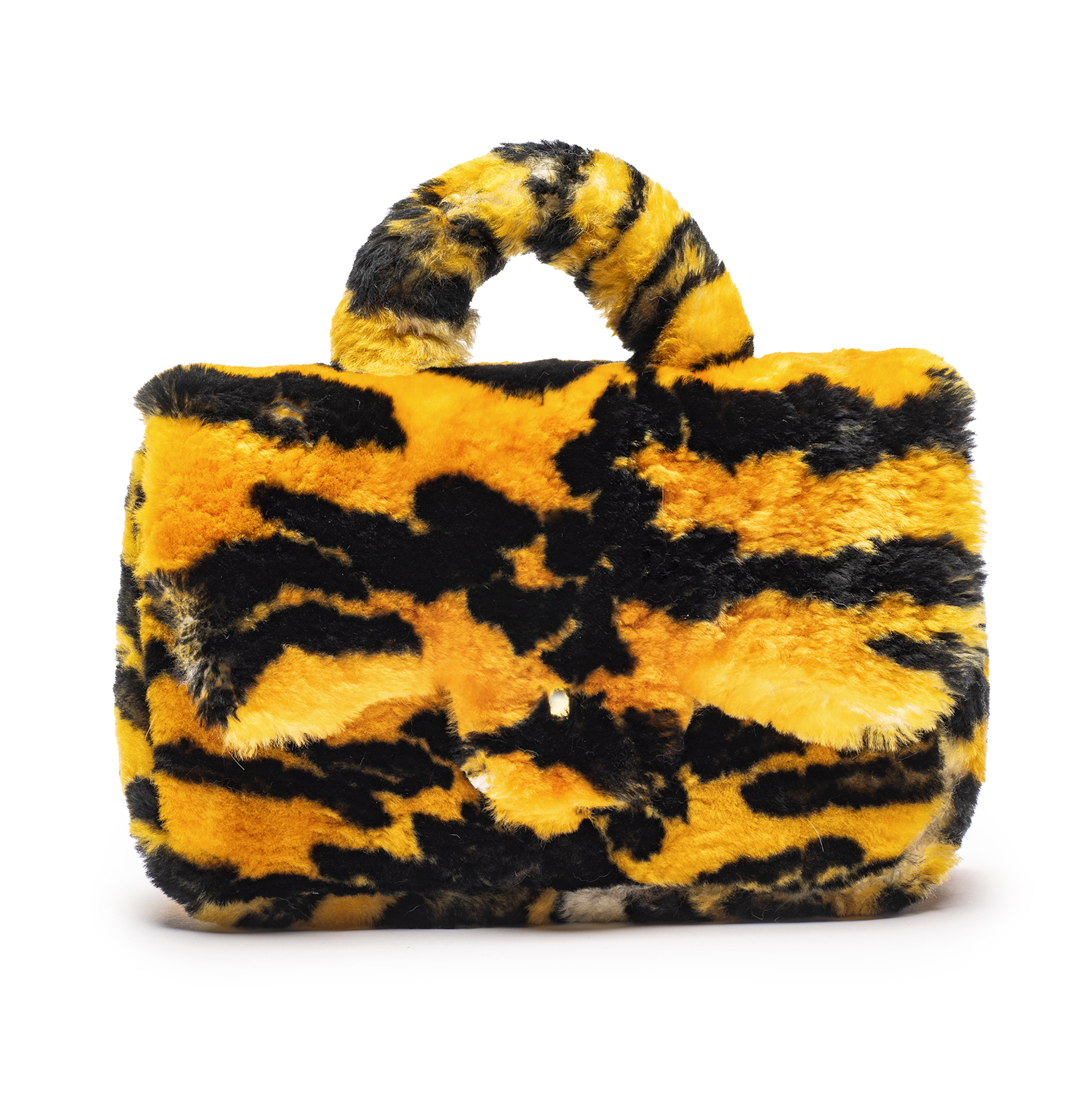 TIGER STRIPE TEDDY TOP HANDLE BAG
