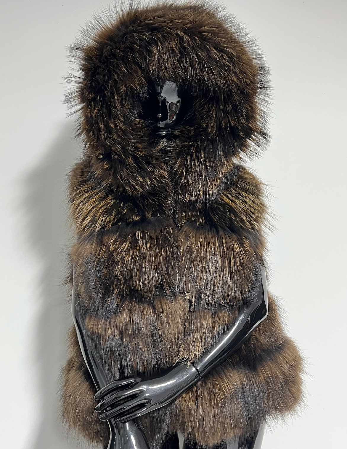 BROWN FUR VEST (M/L)