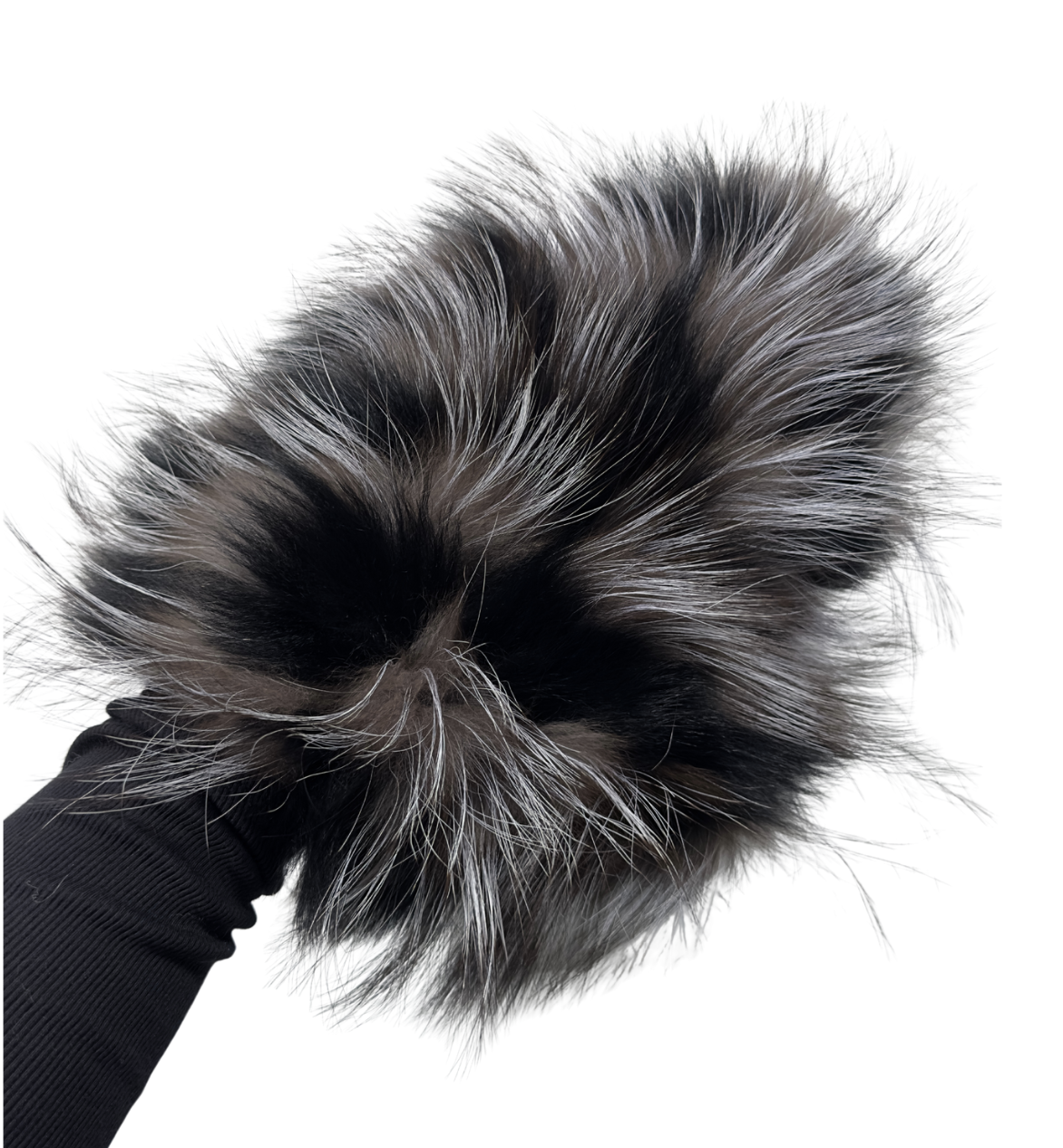 BLACK X SILVER FOX CHECKERED MITTENS