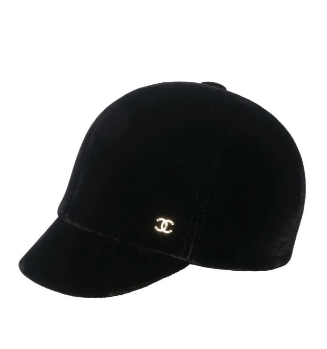 CHANEL VELVET RIDING CAP (SIZE SMALL)