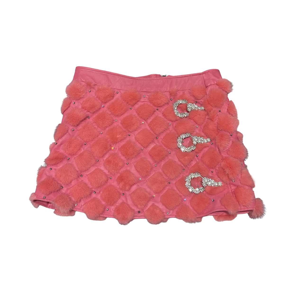 MINK X CRYSTAL BROOCH SKIRT (PINK) - SIZE 8 US