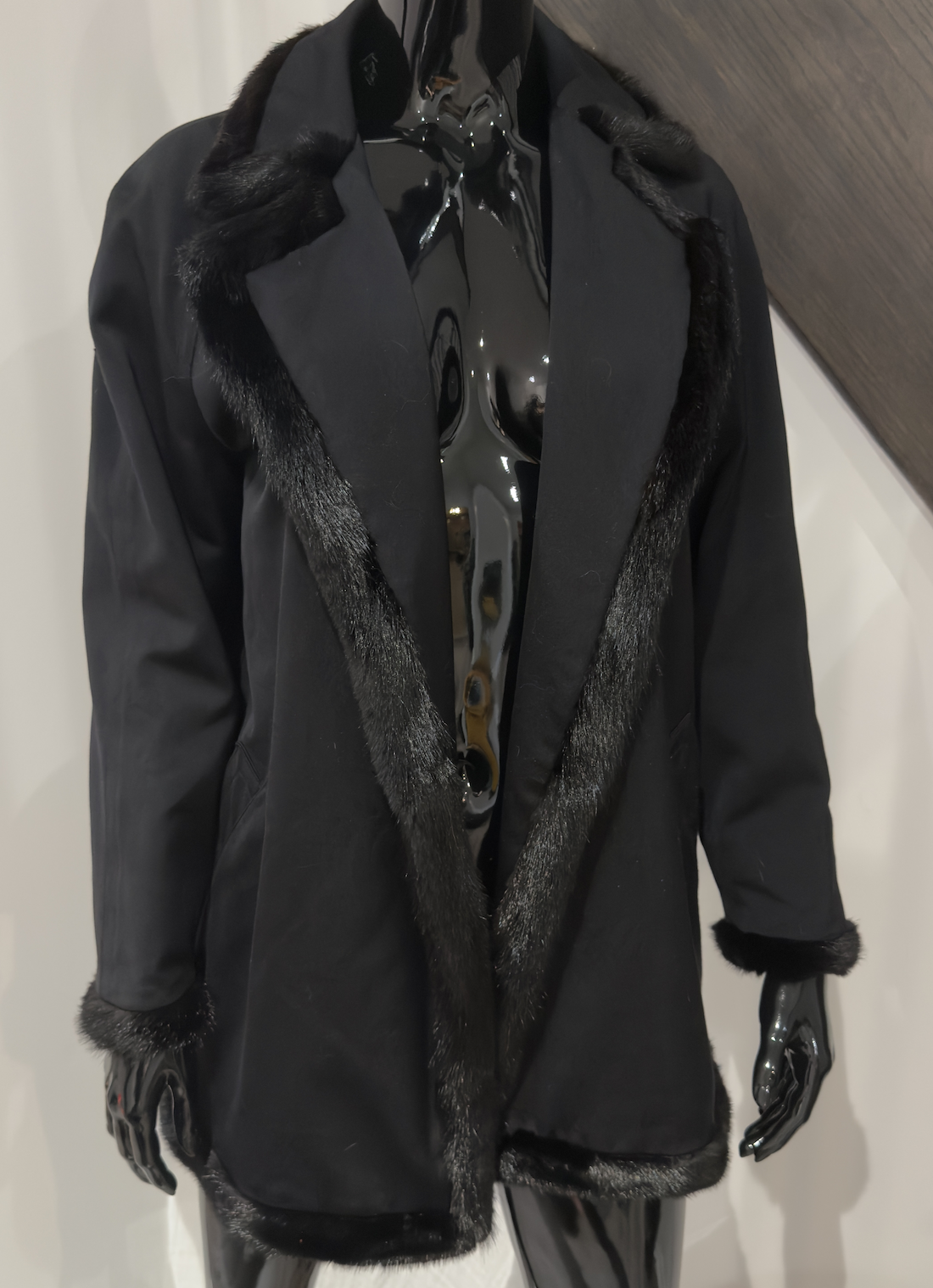 VINTAGE VERSACE BLAZER WITH MINK TRIM