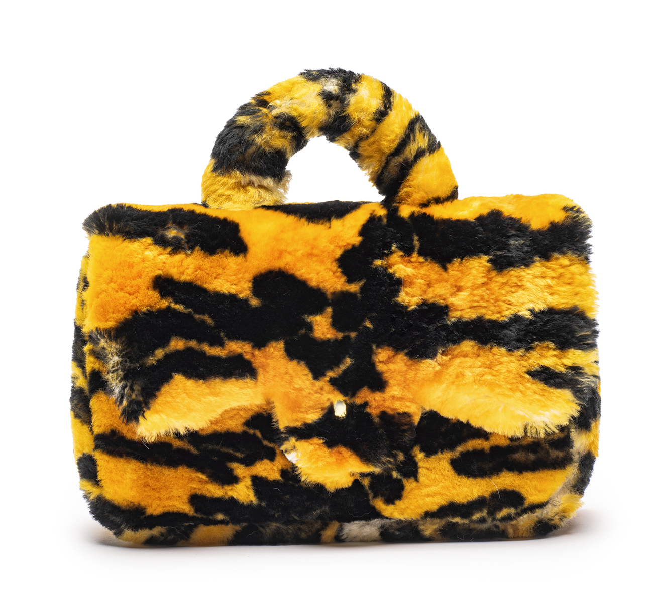 TIGER STRIPE TEDDY TOP HANDLE BAG