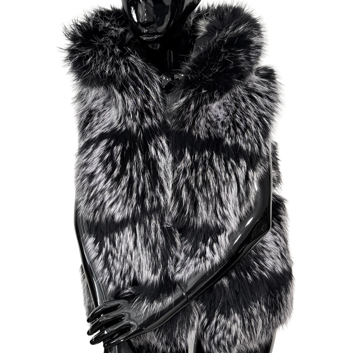 FOXXY HOODED VEST (SIZE M/L)