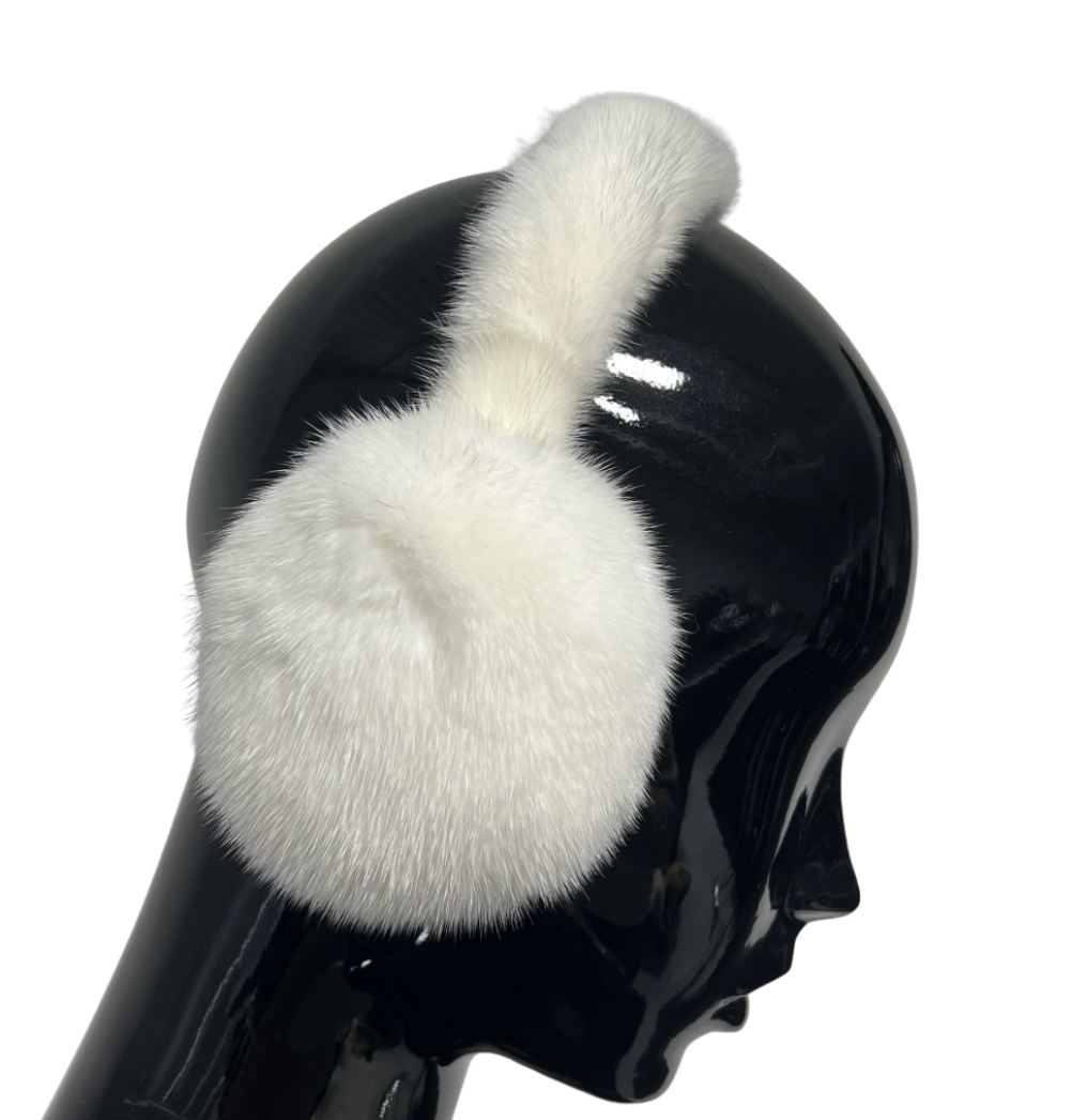 MINK EAR MUFF (WHITE)