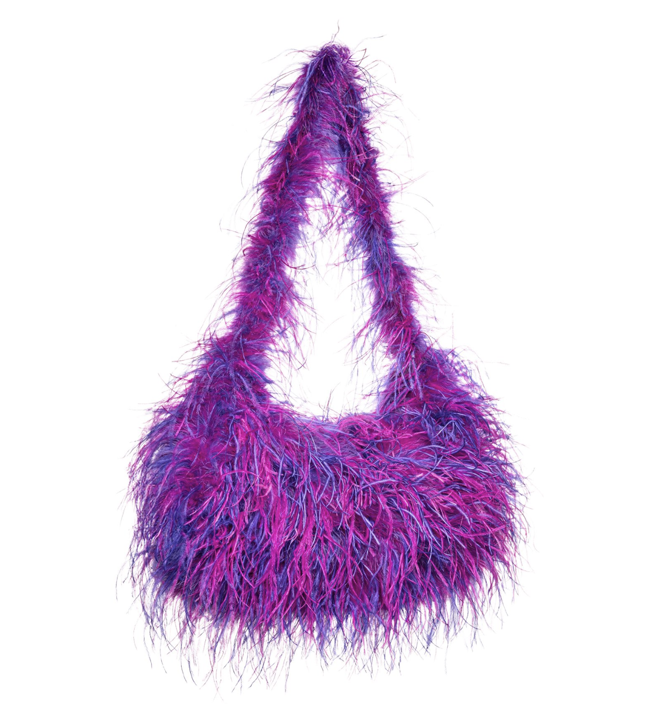 OSTRICH FEATHER "ON THE GO" CROSS BODY BAG