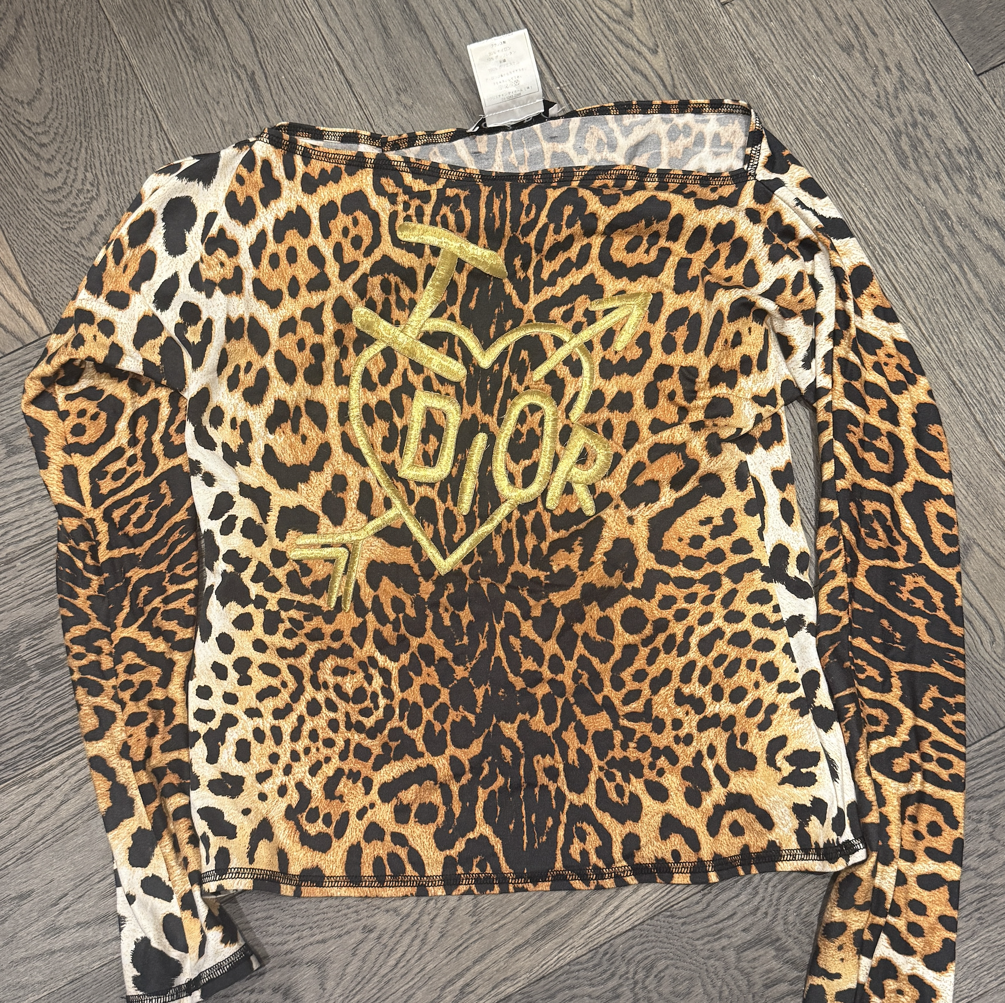 LEOPARD DIOR BOAT NECK SHIRT FR 42/US 10