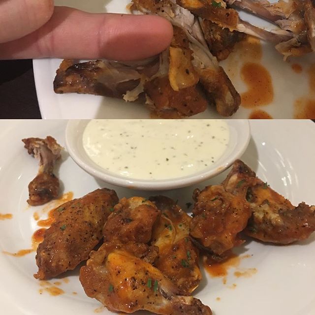 Saddest &ldquo;chicken wings&rdquo; I&rsquo;ve ever waited over an hour for.  Thanks Hilton garden inn Montgomery Alabama!  Ps who needs all that ranch!!