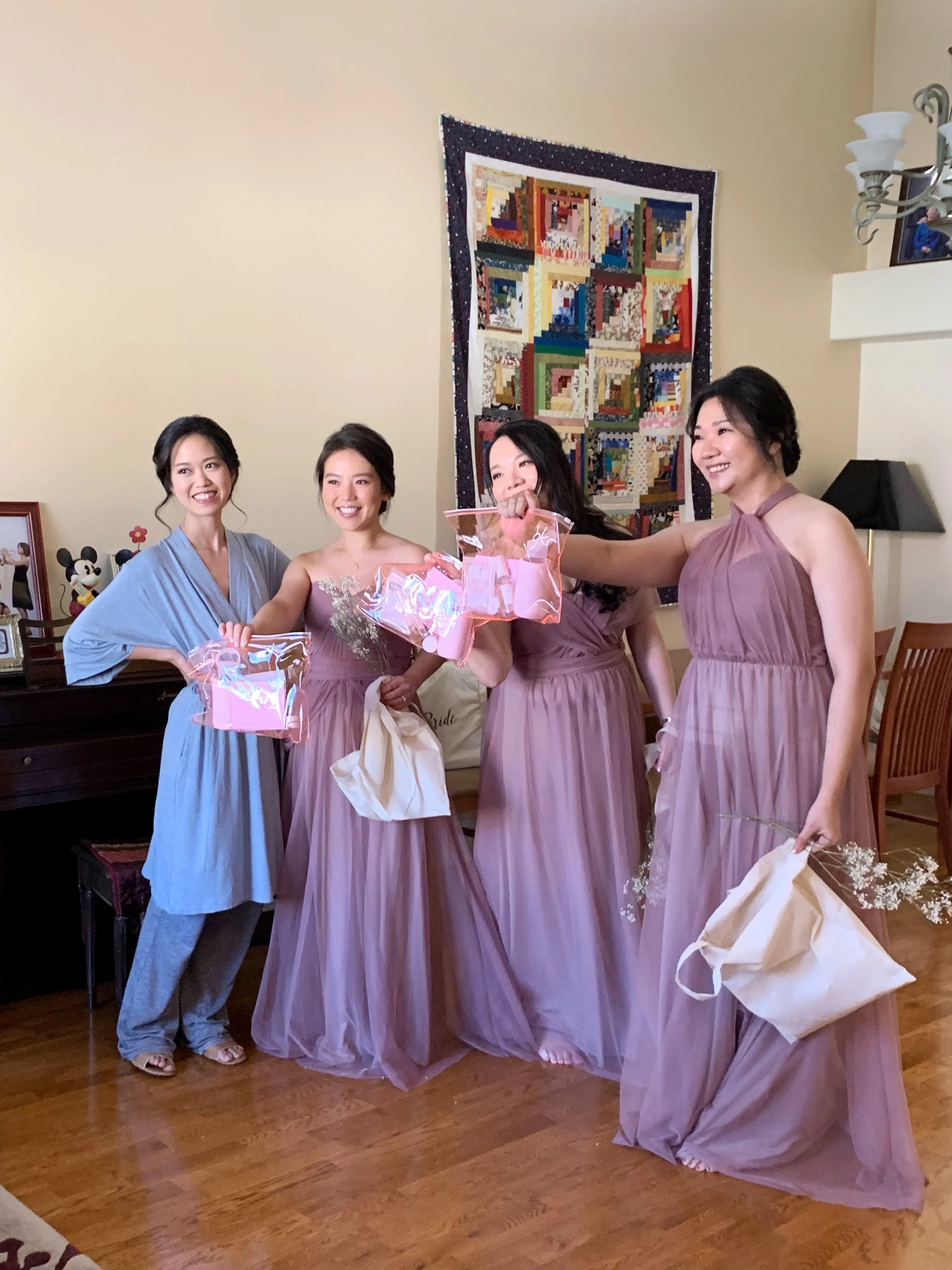 Bridesmaids and the bride