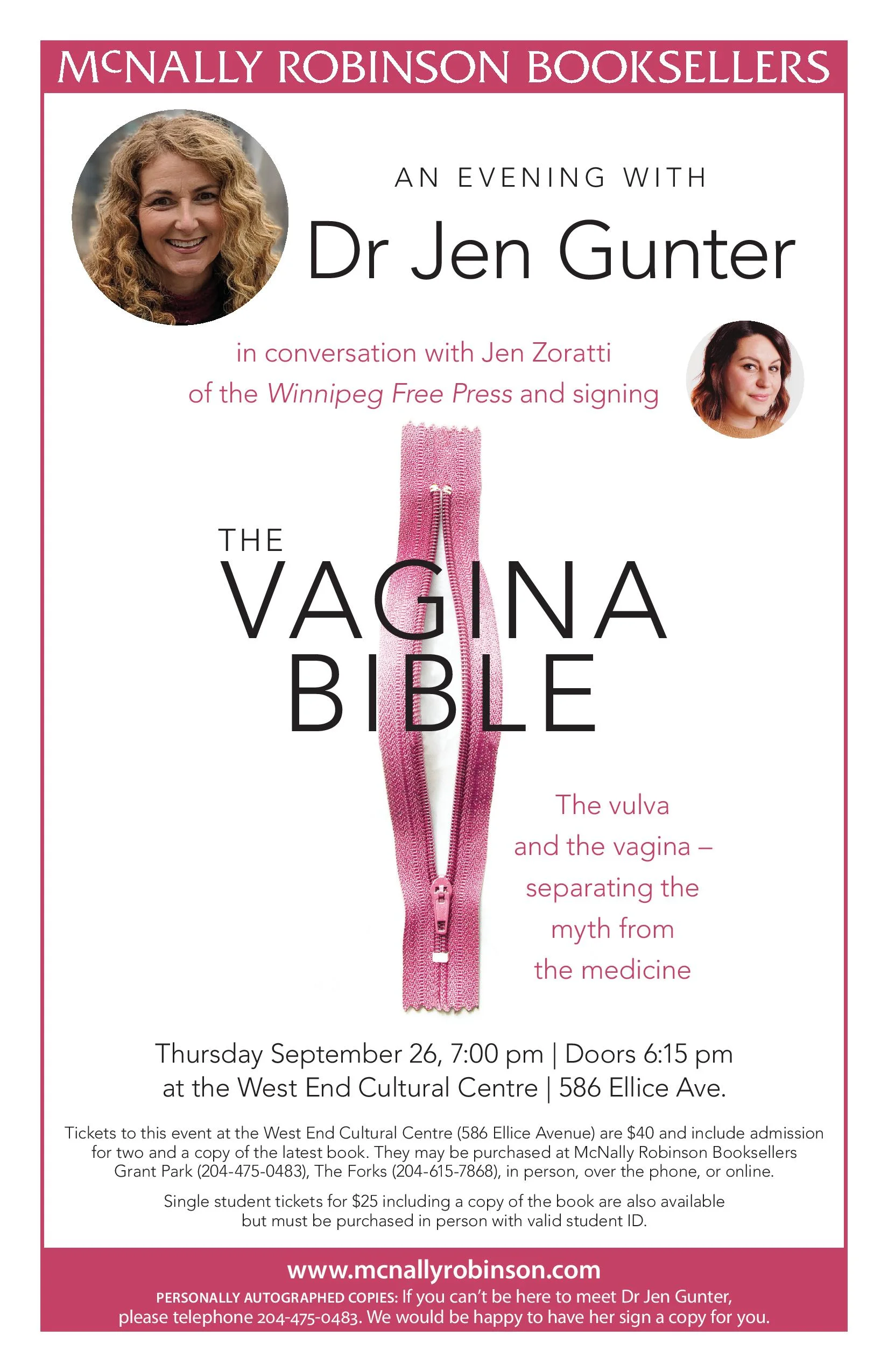 The Vagina Bible An evening with Dr. Jen Gunter ***SOLD OUT*** — West