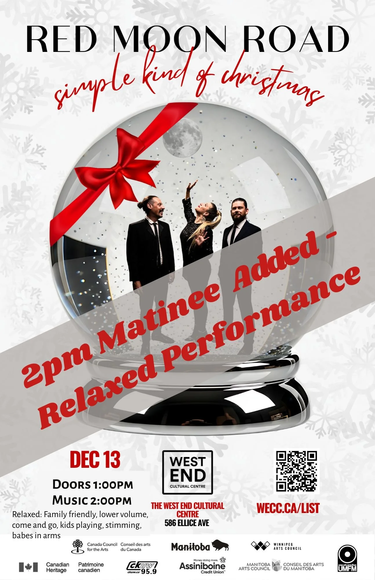 2pm Matinee - Red Moon Road, A Simple Kind of Christmas 2025 (relaxed performance)