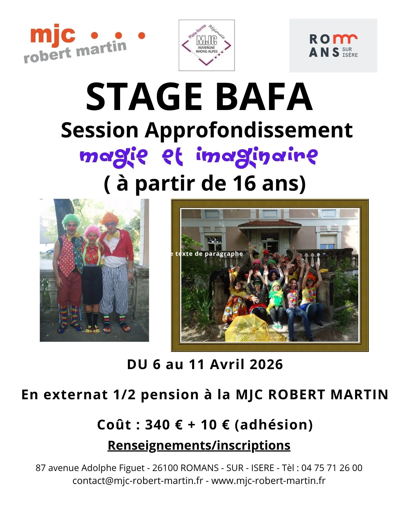 Stage BAFA Session  Approfondissement