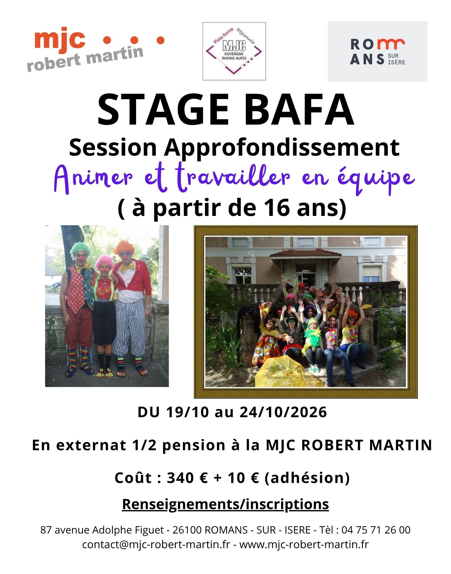 Stage BAFA Session Approfondissement 