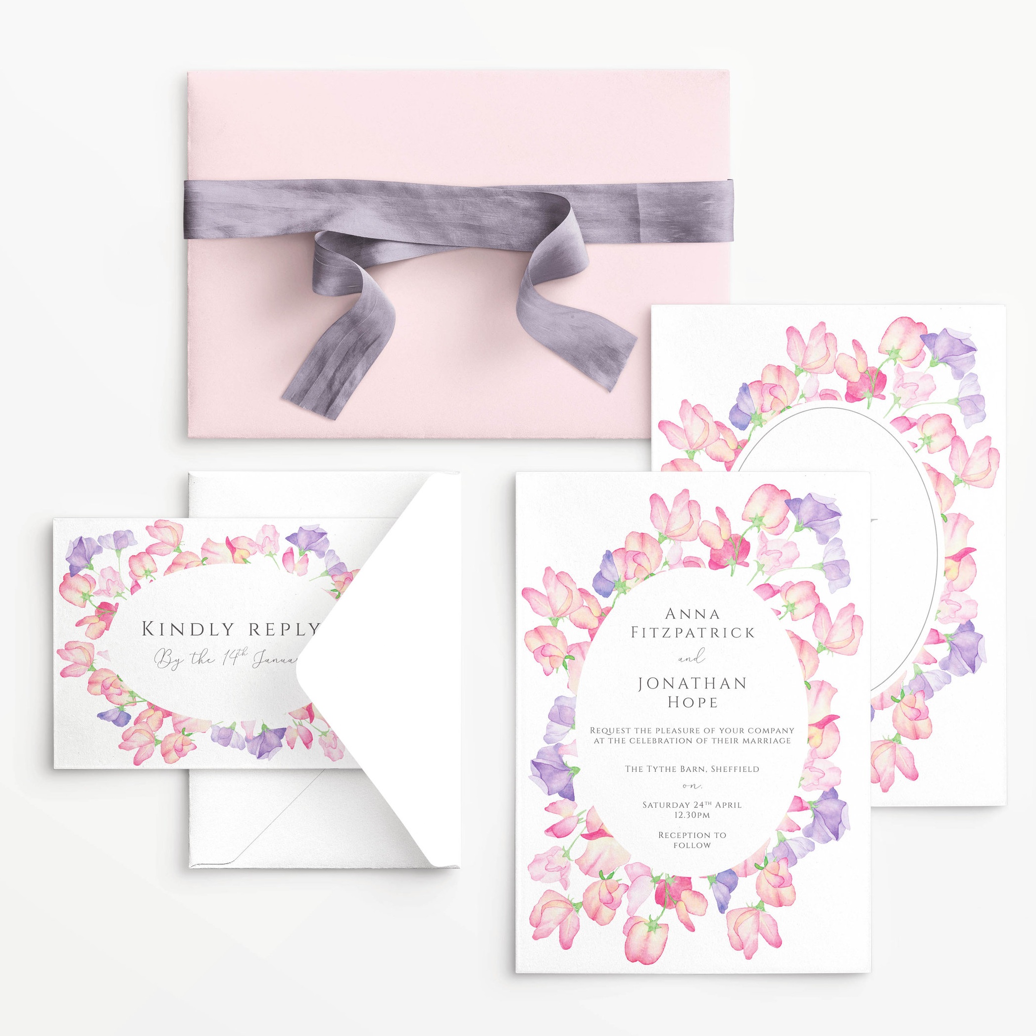 Sweet Pea Wedding Stationery
