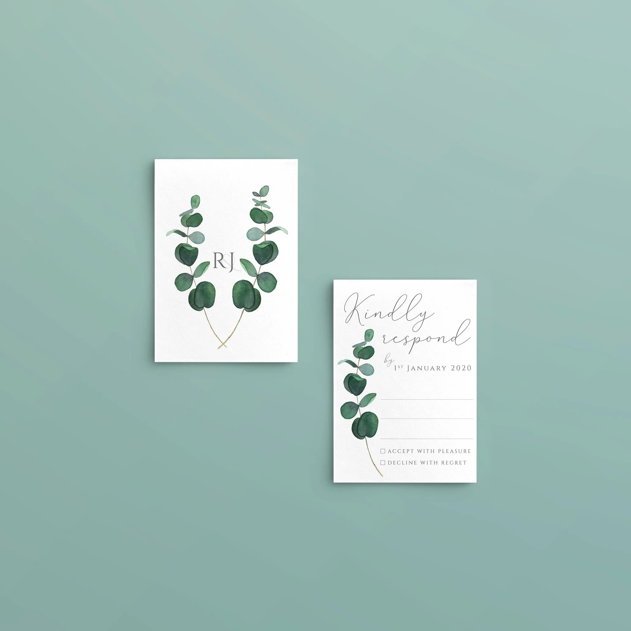 Eucalyptus A7 RSVP Card