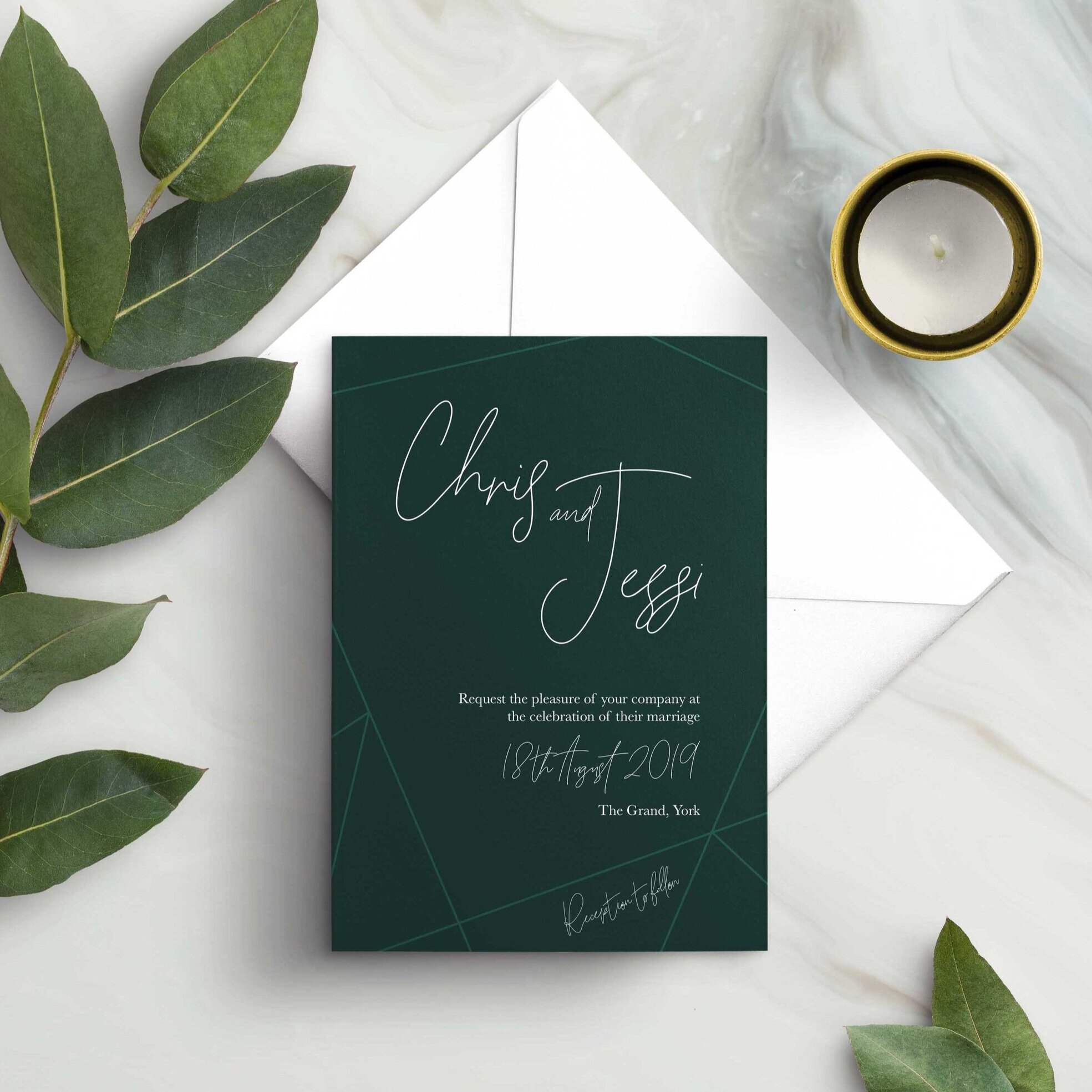 Geometric Wedding Stationery