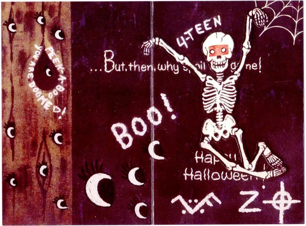 Postcard received by the San Francisco Chronicle,October 27th 1970 (Front). Note the first symbol on the bottom right