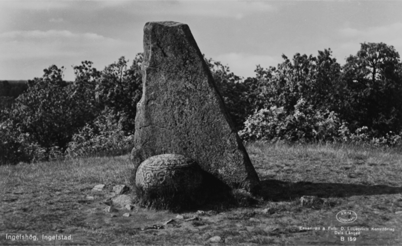 Grave orb at Inglinge Hög, Sweden. Photo: Smålands Museum