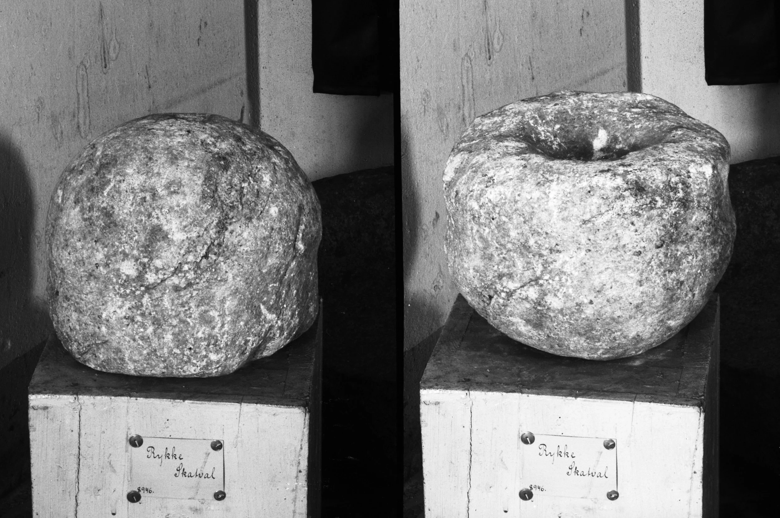 Sacred White Stone with hidden cup mark under the base. Skatval, Norway. Photo: Vitenskapsmuseet / NTNU