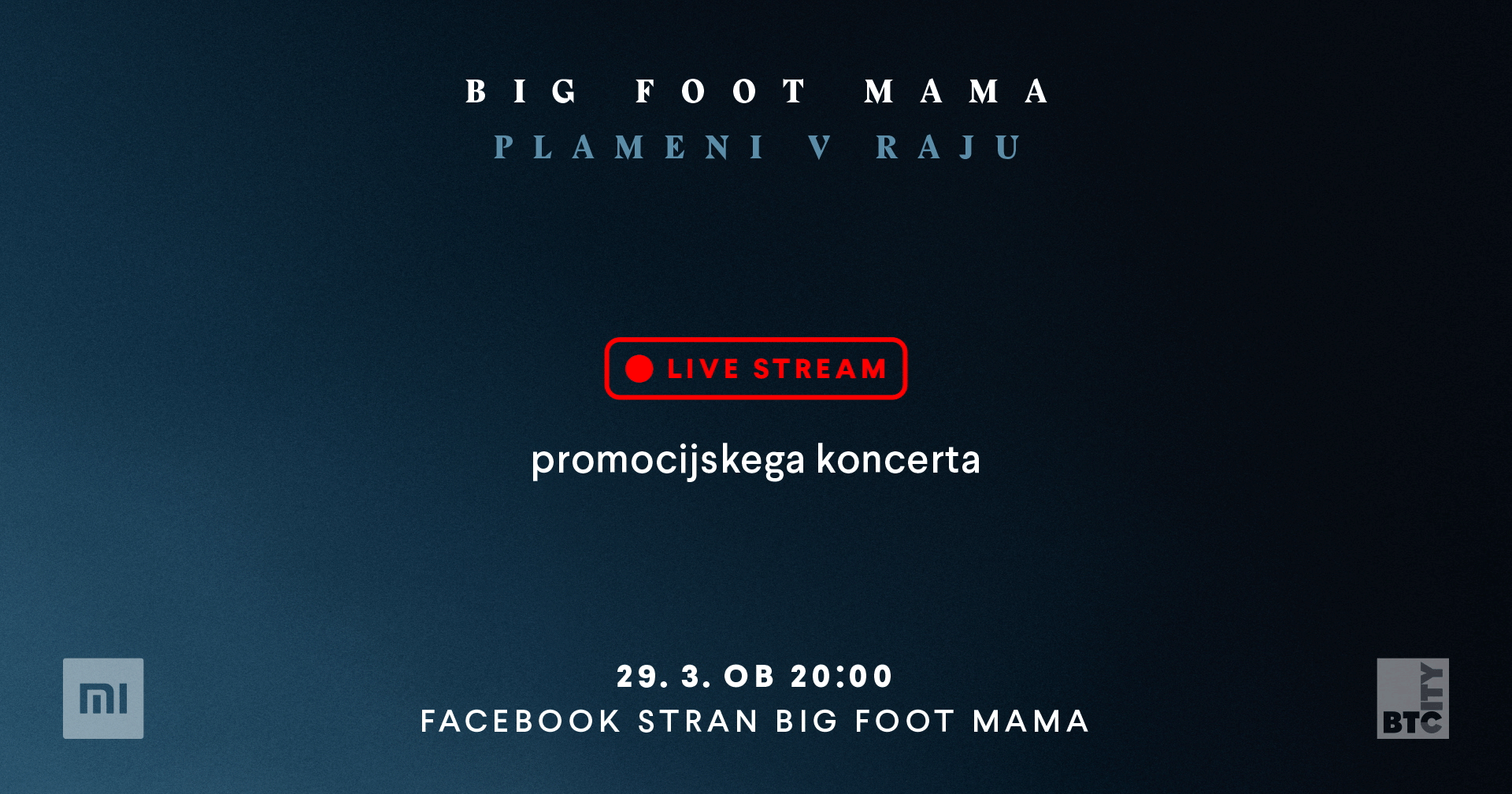 Live stream promocijskega koncerta Plameni v raju!