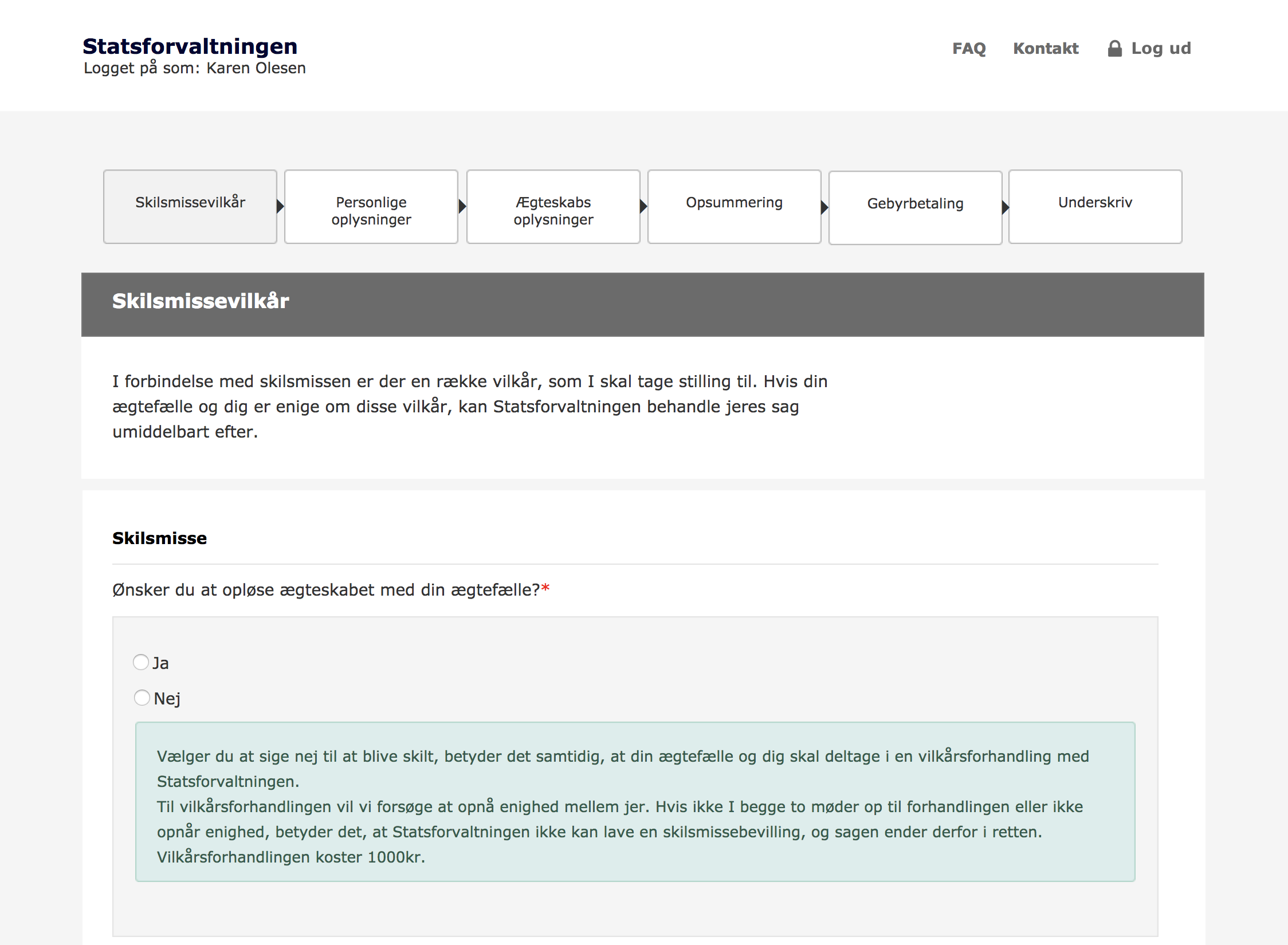 Wireframes with an example of a ‘consequence’ text