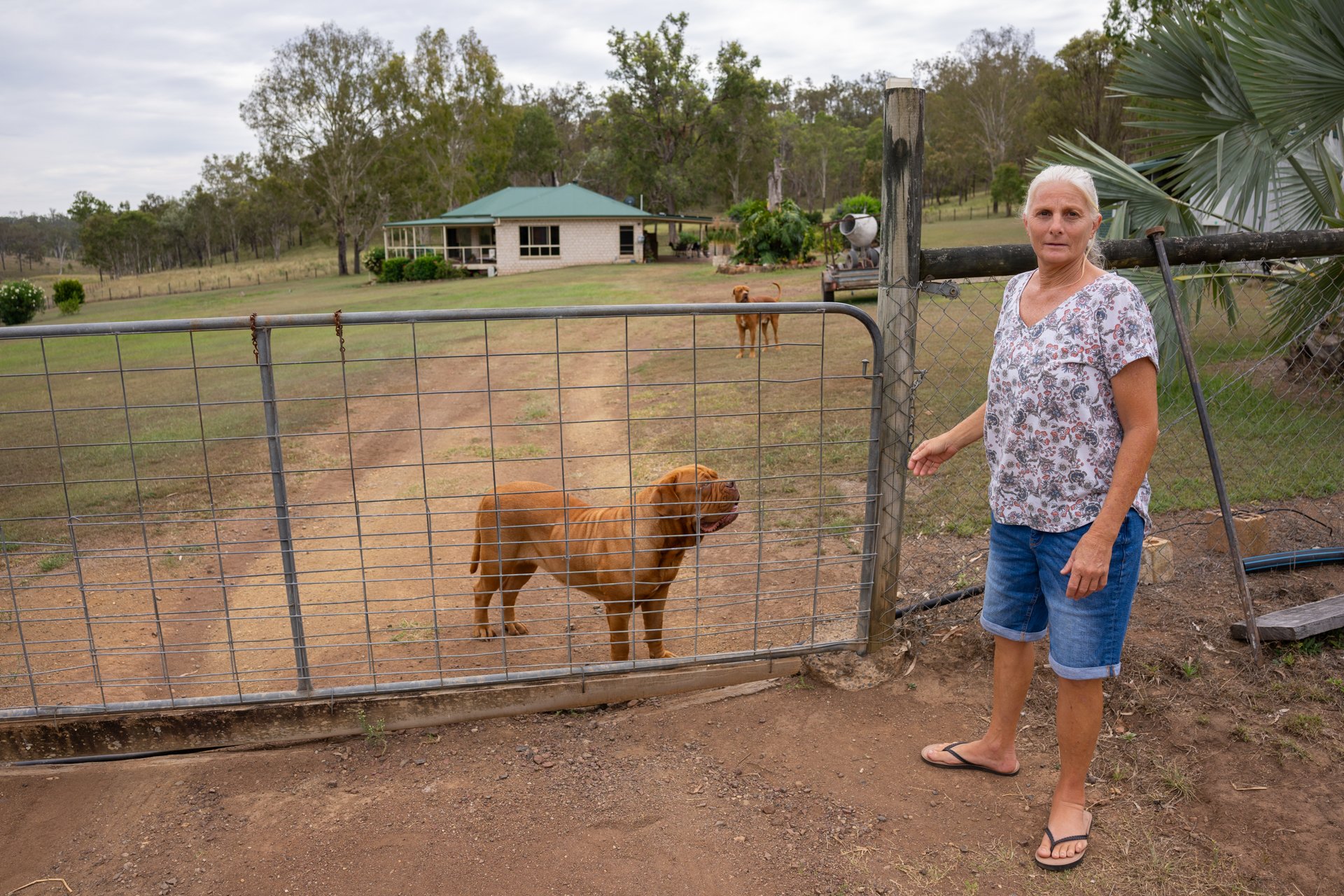  Property owner Mardi Brady stands outside her house in Blacksnake after news her property falls directly within the transmission lines planned to connect the Borumba pumped hydro dam to the Woolooga substation. March 2023 // The Gympie Times 
