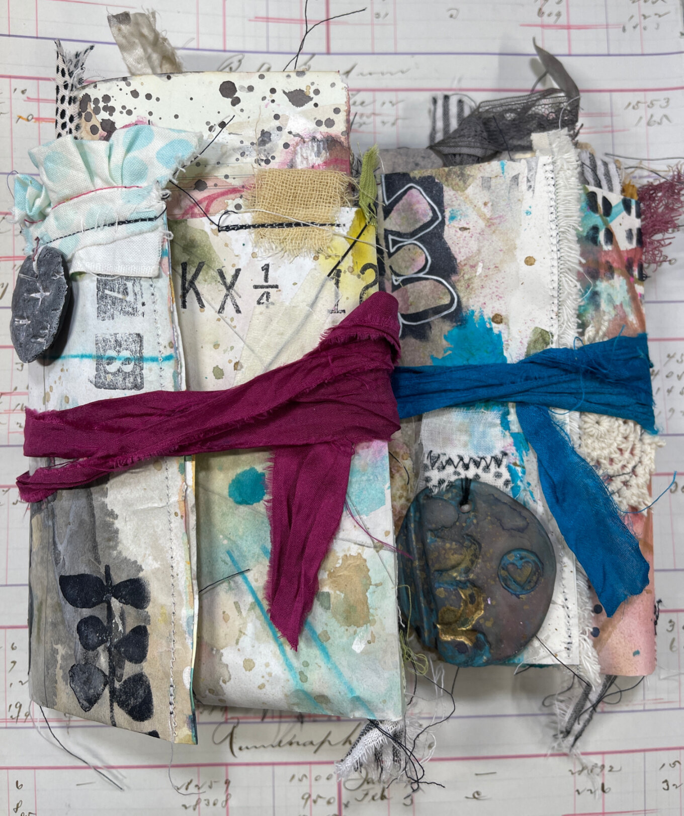 alteredstatesstudio, handmade book, paper burrito, handmade journal, handmade art journal, art journal, mixed media book, mixed media journal