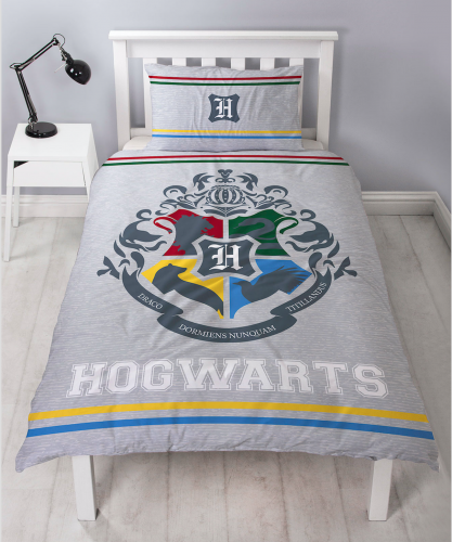 Harry Potter Single Duvet Set Hogwarts Official Merchandise 