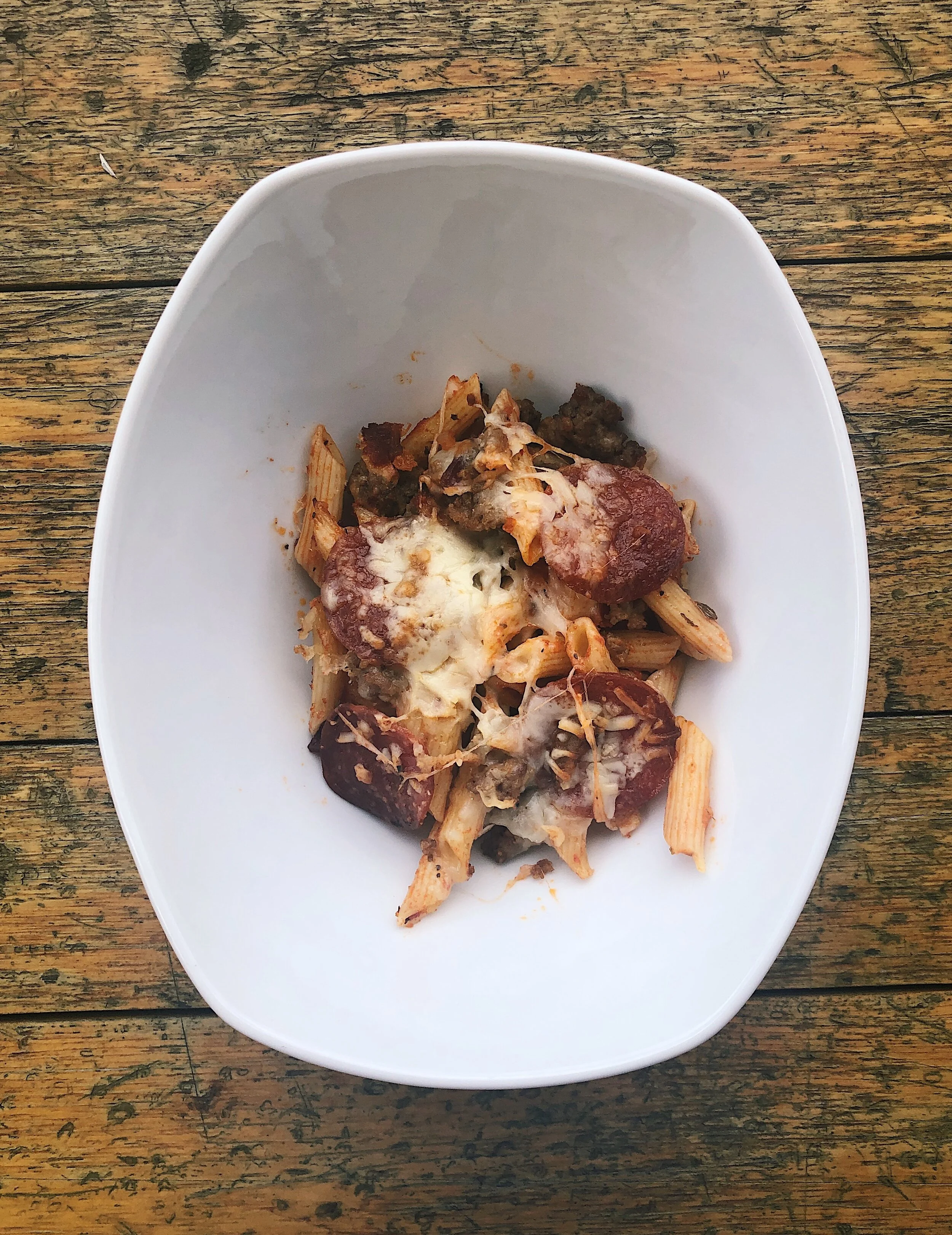 Meat-Lovers Pizza Pasta for Friday