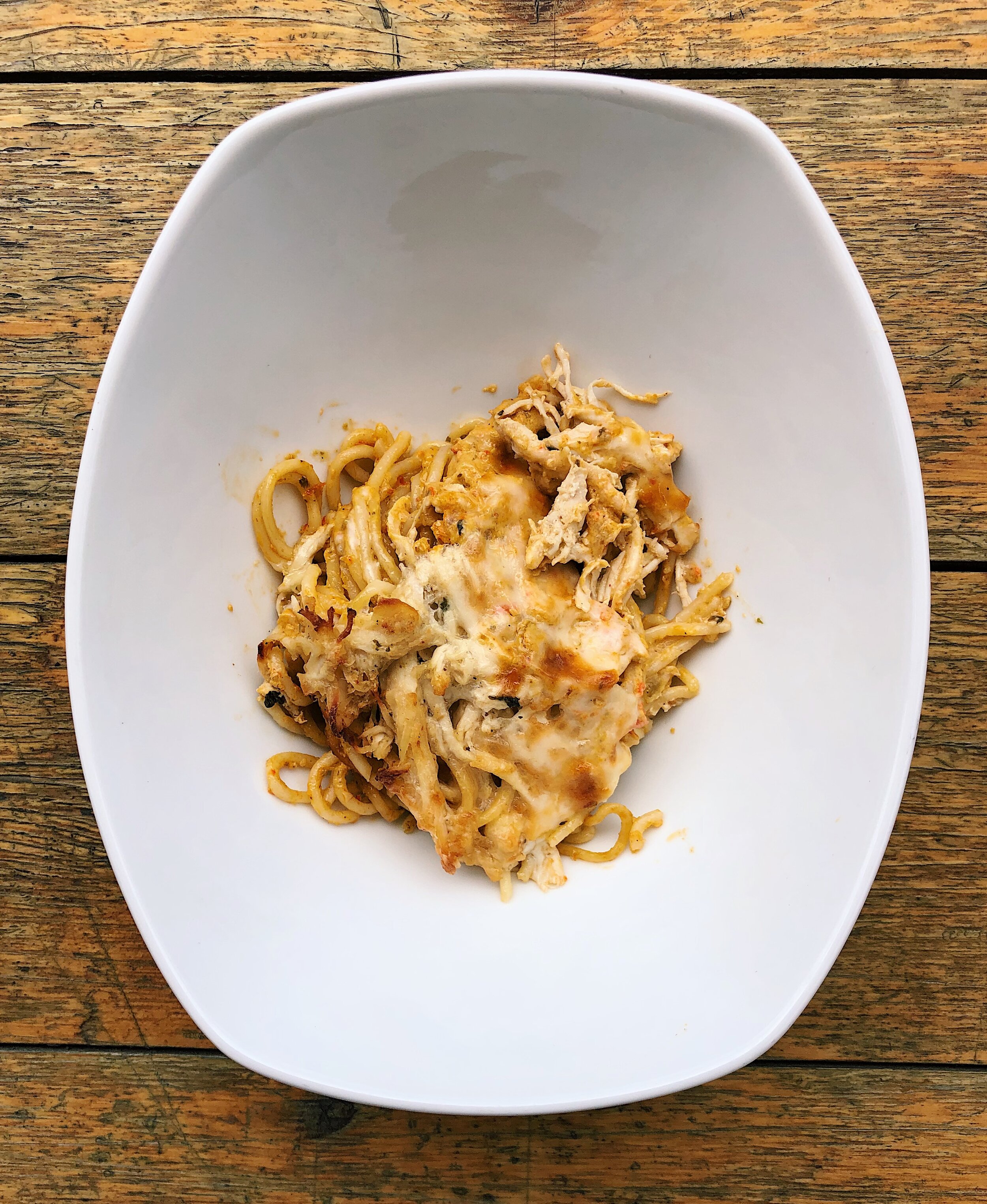 Poblano Chicken Spaghetti for Monday