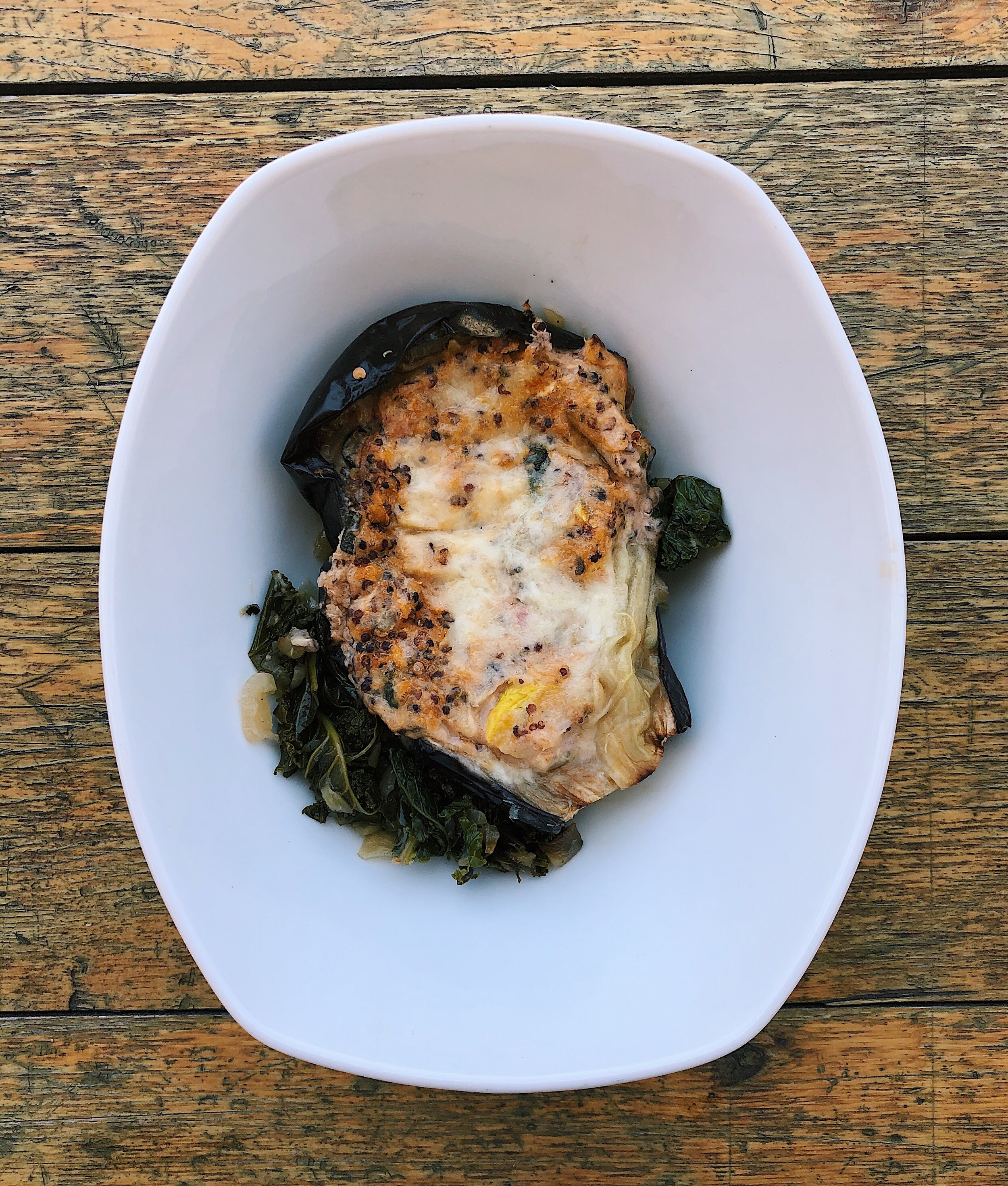 Cheesy Stuffed Eggplant for Monday