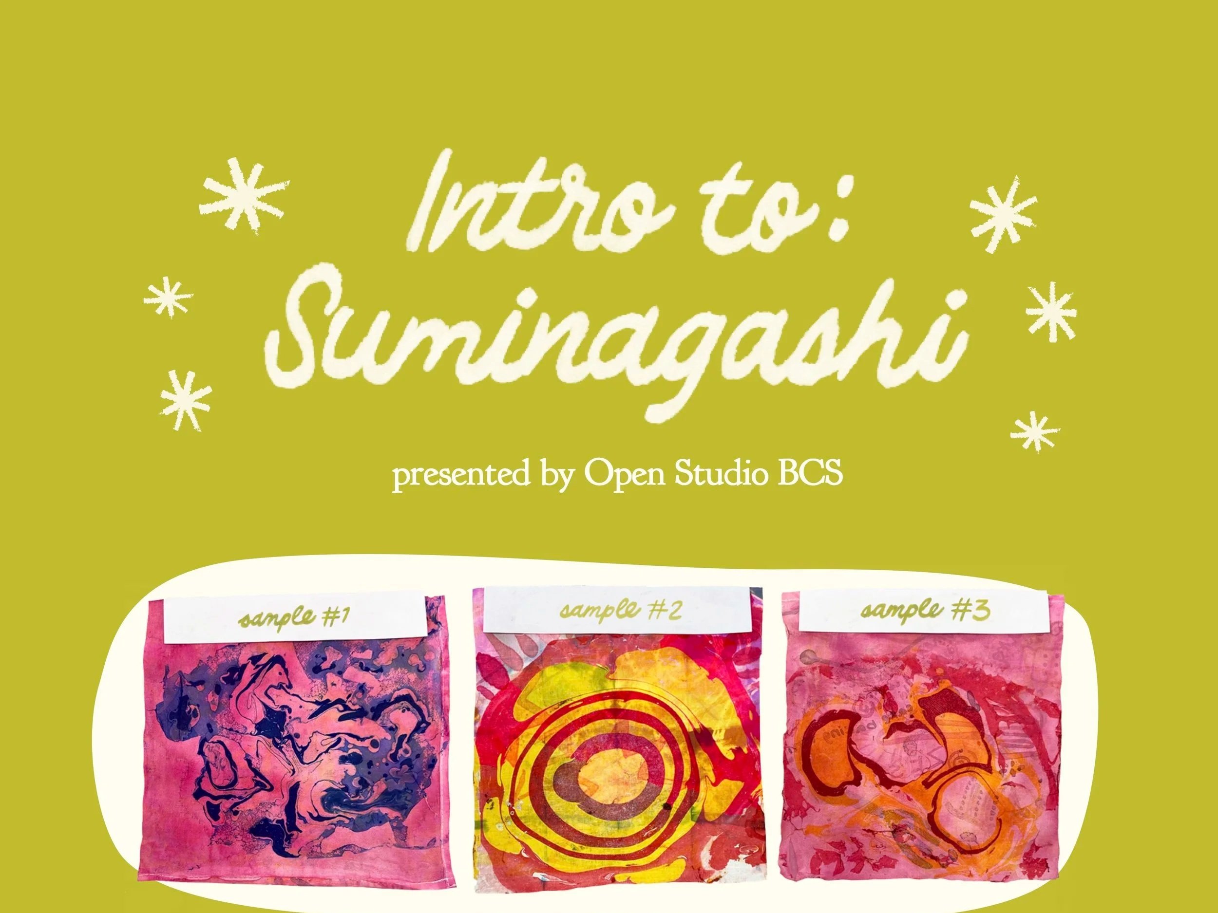 OpenStudioBCS: Intro to Suminagashi: Japanese Water Marbling