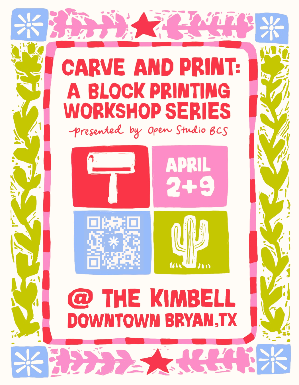 Carve &amp; Print: A Block Printing Workshop - One or Two Night Options