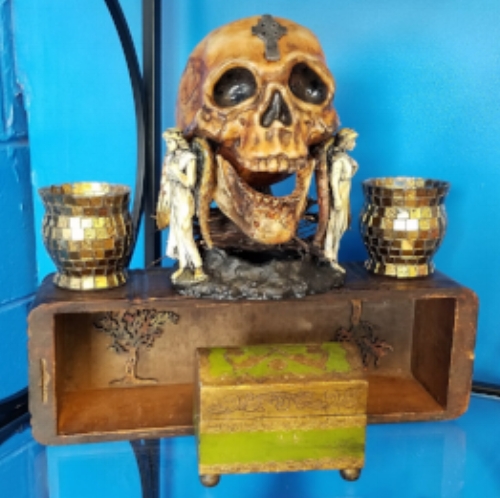 2017 Binding Darkness, Prayer Box. Assemblage Art by Marcia Hahn, SOLD
