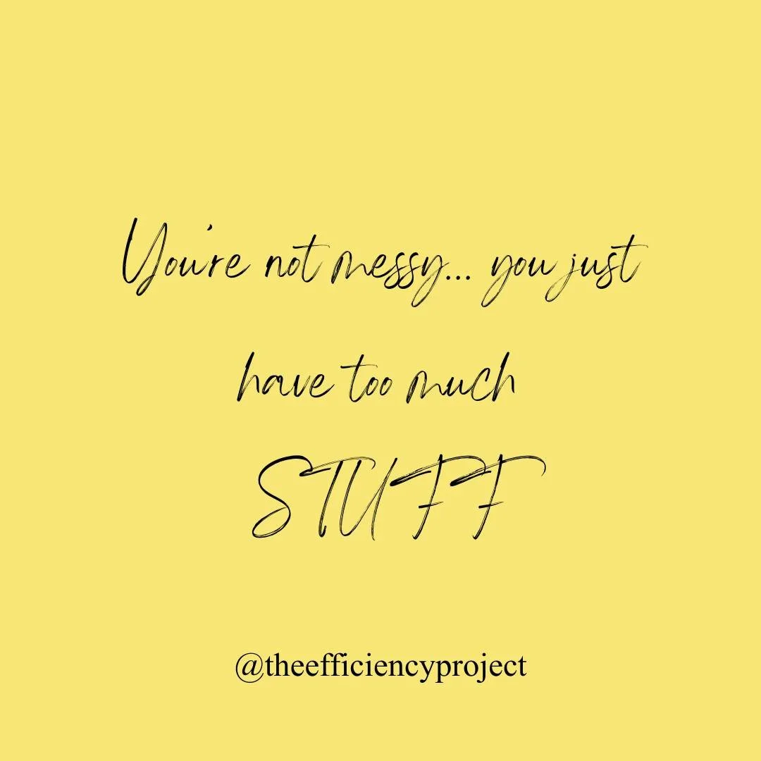 Sometimes it's not you, it's your stuff!

A lot of us fall victim to thinking we will never be able to keep our house clean for more than 1 day. But, more often than not, the source of this issue is owning too much stuff! As much as you think it's no