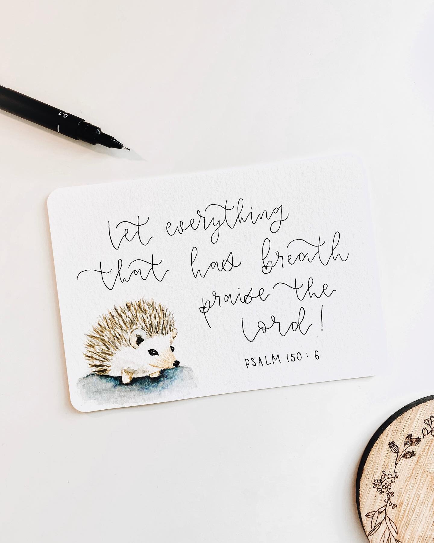 Because He is so worthy! 🤍 ⁣
⁣
I had such a fun time painting this little guy 🦔 for a friend who loves hedgehogs 🙈⁣
⁣
All of creation sings the praises of our God&hellip;isn&rsquo;t that beautiful? It&rsquo;s what we&rsquo;ve been created for - th