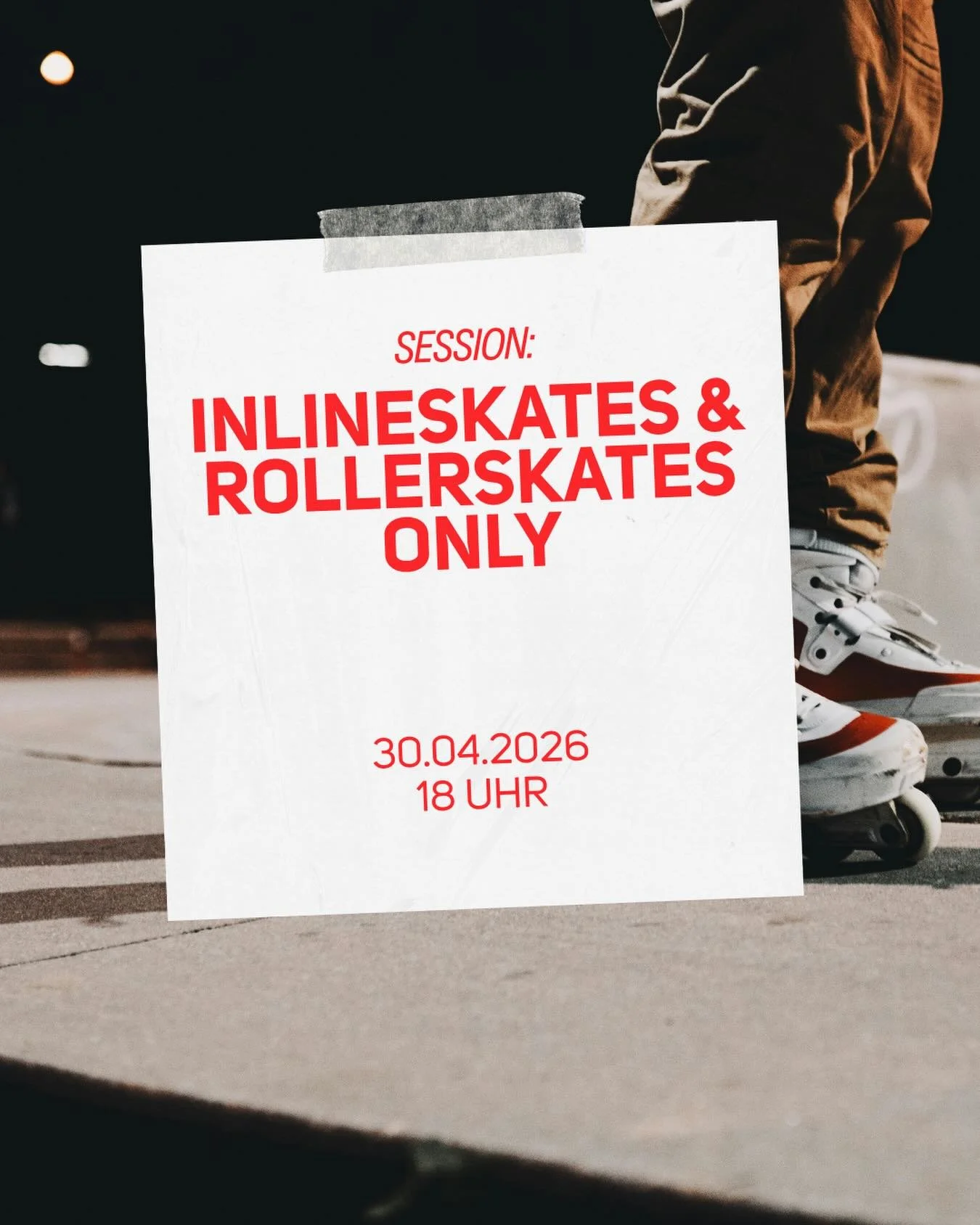 Morgen ab 18 Uhr ist wieder Inliner- und Rollerskates-Session in der Skatehalle. 🛼

Die Halle geh&ouml;rt an diesem Abend allen, die mit Inlinern oder Rollschuhen unterwegs sind. Komm vorbei, fahr deine Lines, &uuml;be neue Tricks oder nutz die Sess