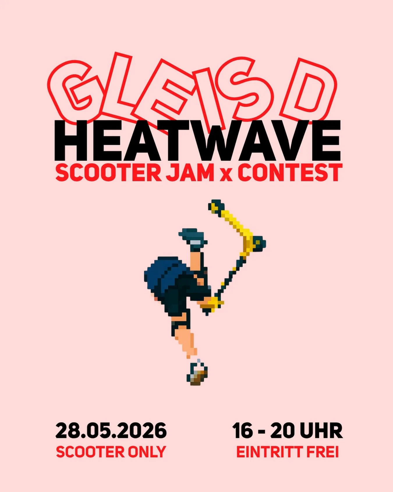 Im Rahmen seines Sch&uuml;lerpraktikums, veranstaltet @yves_on_scoot am 28.05.2026 einen Scooter Jam + Best Trick Contest. Kommt vorbei, wir freuen uns auf eine gute Zeit mit euch! 🛴🔥