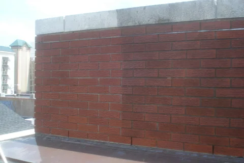 brick wall and precasts