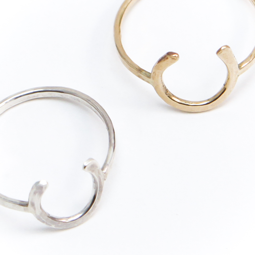 Plain Lucky Horseshoe Ring – Karina Brez Jewelry