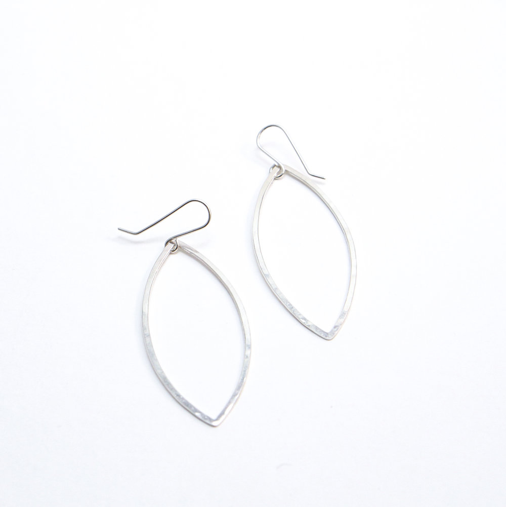 Silver Leaf Style Earring Wires for Jewelry Making One Pair 