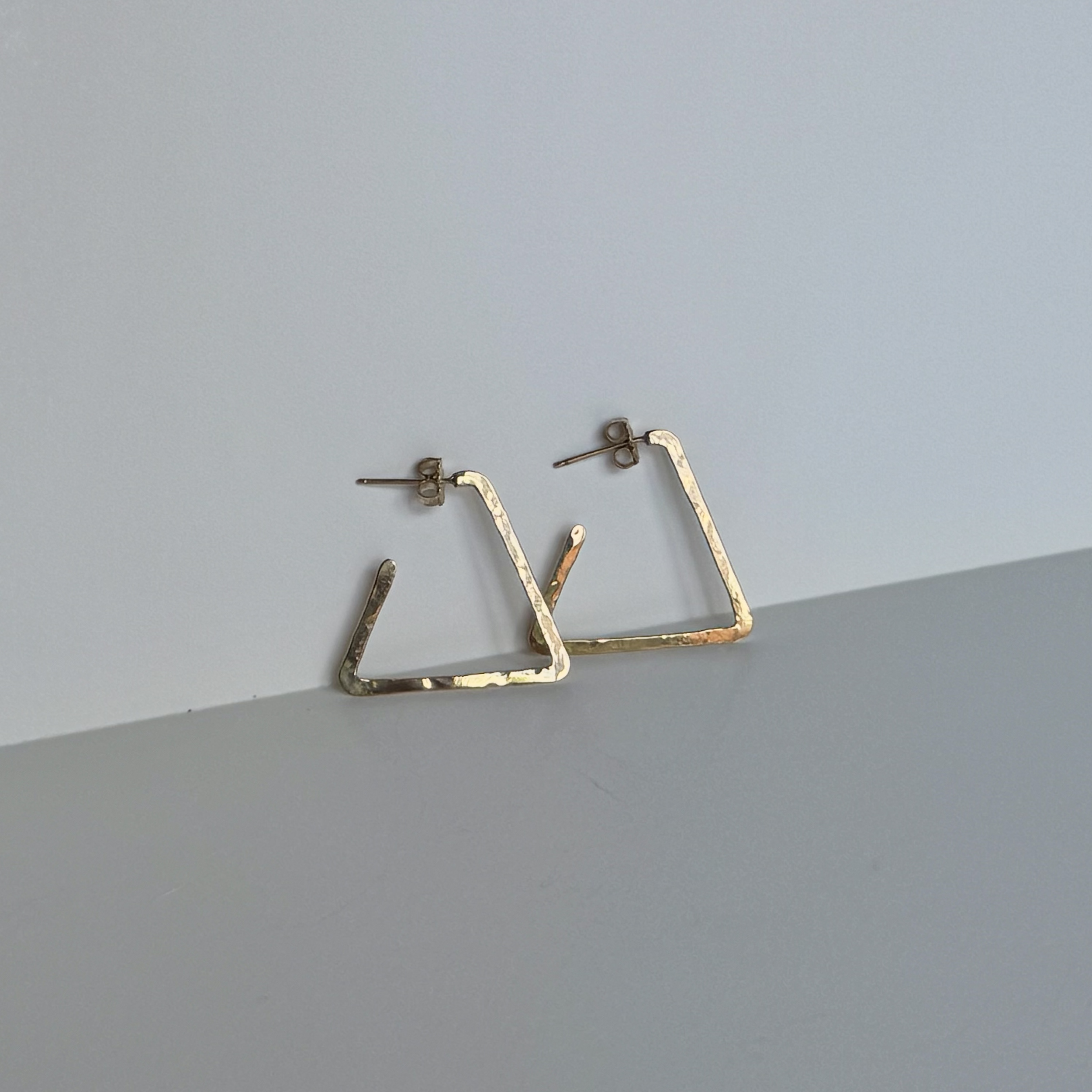 Small Triangle Hoop Earrings