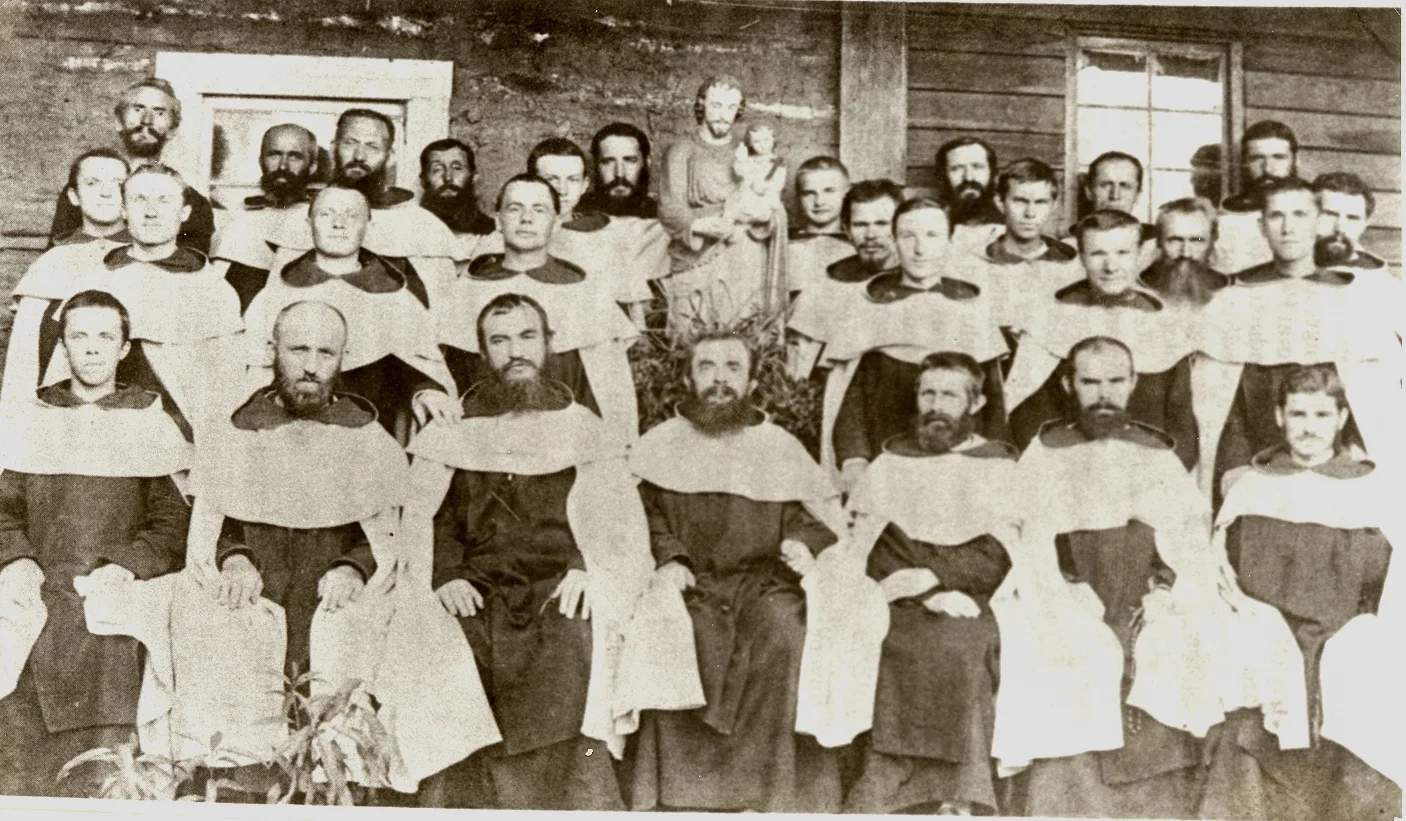 Carmelite Friars in front of the Monastery, 1882.