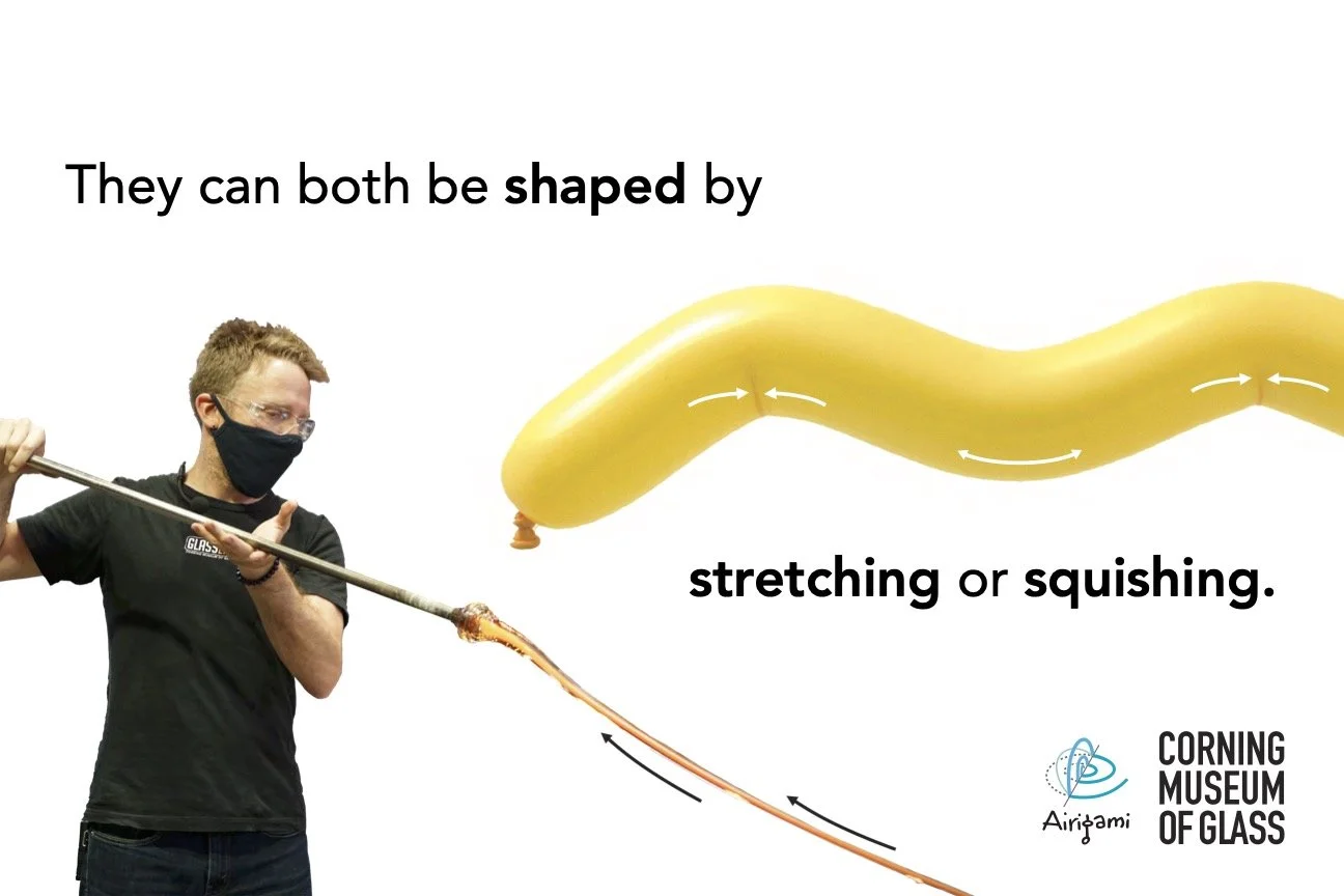 They can both be shaped by stretching or squishing.