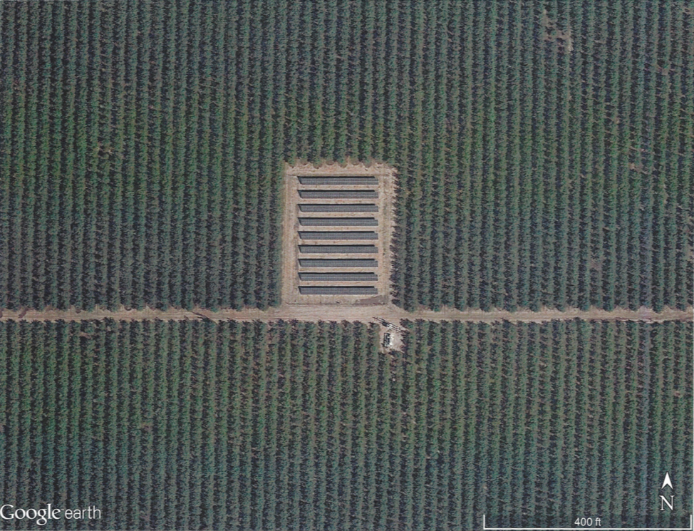 “后”谷歌地球截图:完成地面安装太阳能的示例