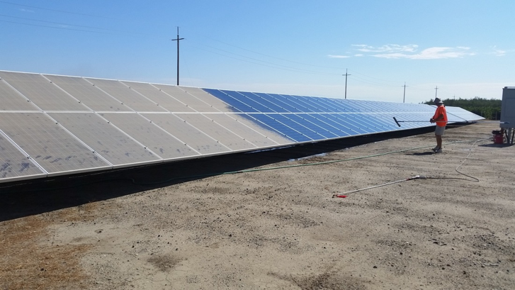 An example of dirty panels halting productivity by 20% - Get them cleaned before it costs you!