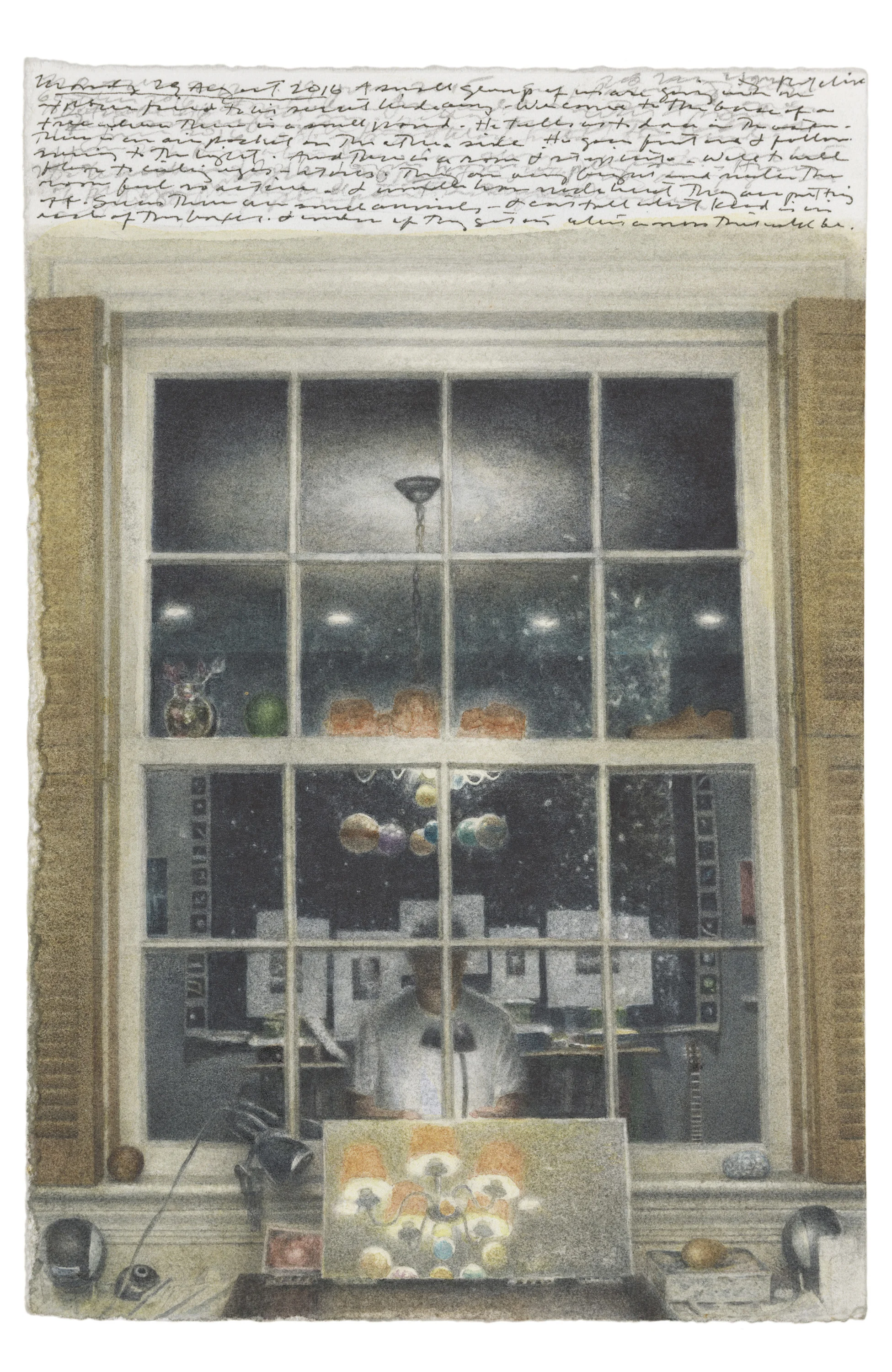 Self-Portrait With Mirror and Drawings