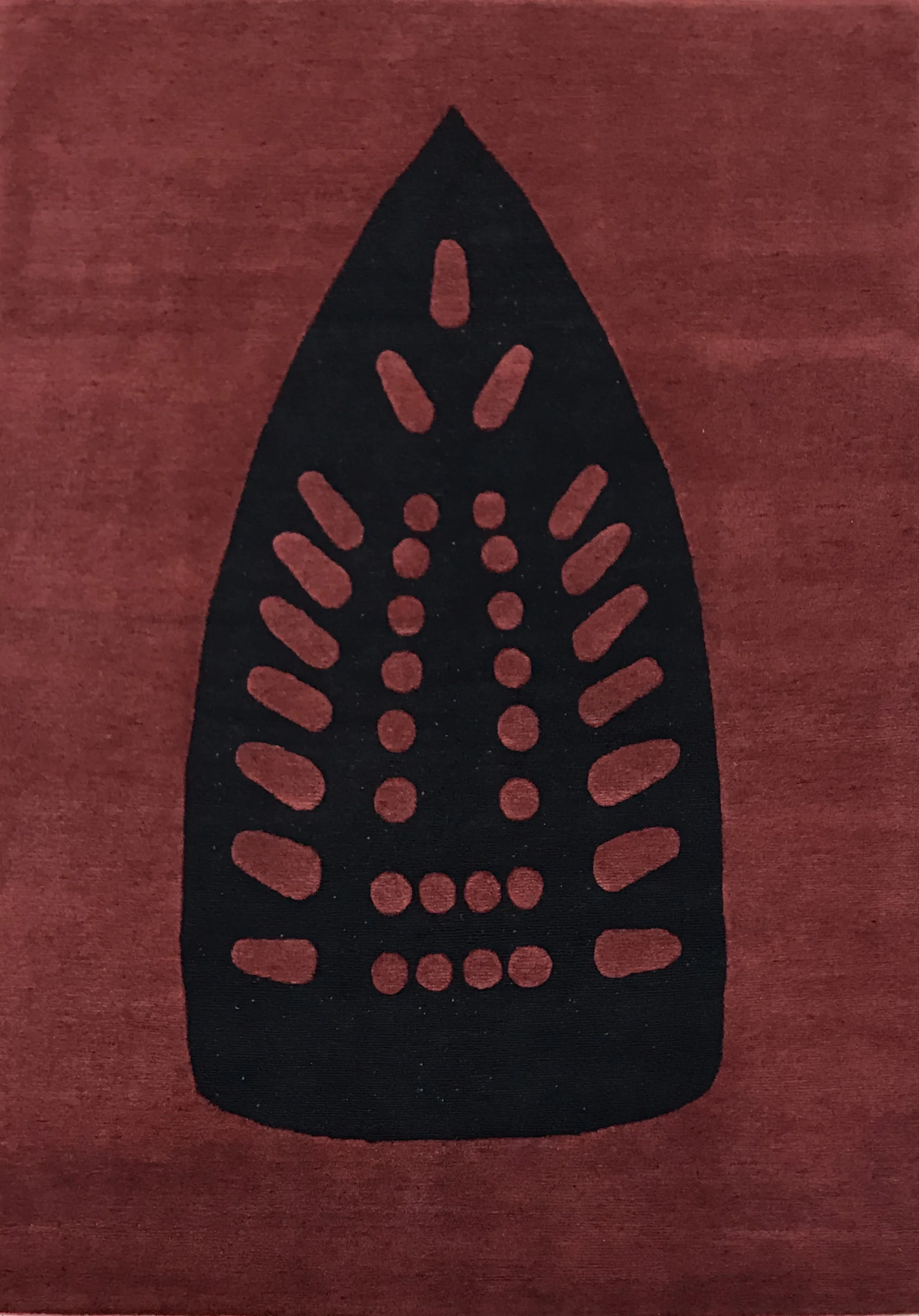 Hot Spot, 2019, 150 knots per inch hand-spun and hand-Dyed New Zealand wool, 72 x 50 inches, Edition of 18 + 2 APs