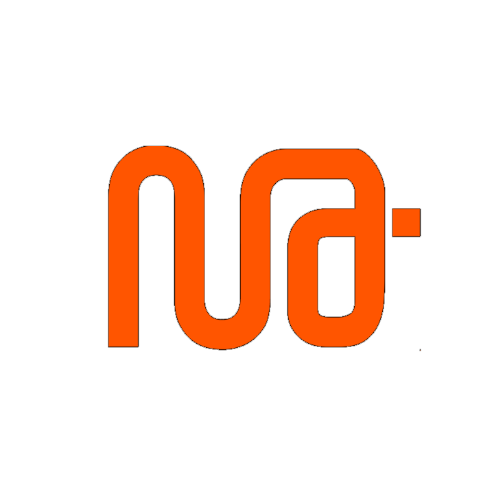 An orange icon with the text nua