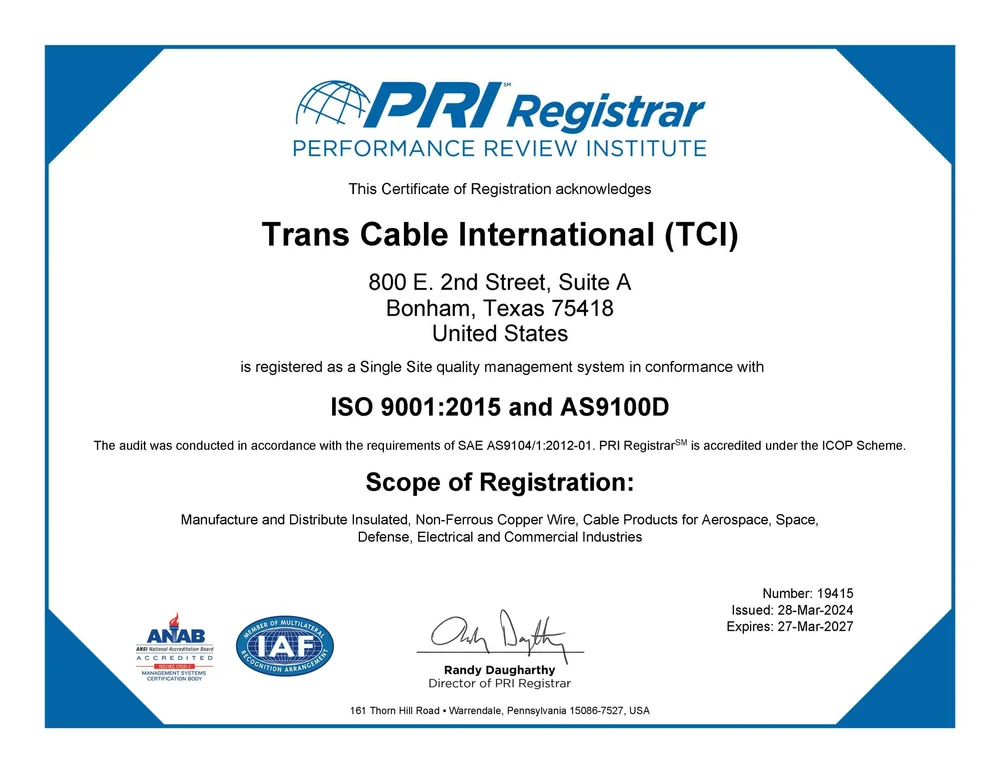 Our History — Trans Cable | U.S. Cable Manufacturer